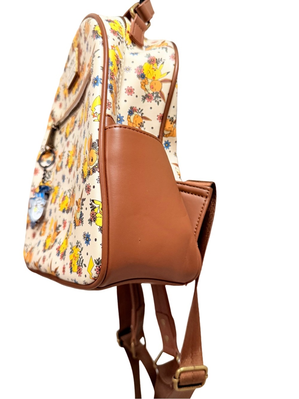 Loungefly Pokémon Pikachu & Eevee Floral Mini Backpack - BoxLunch Exclusive - Picture 10 of 14